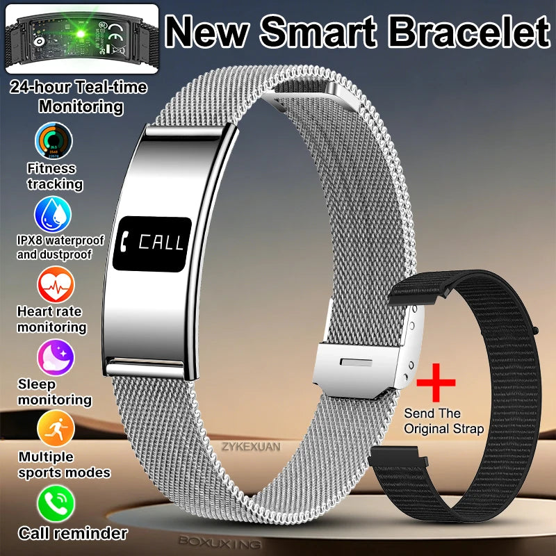 New Smart Bracelet Men Fitness Tracker IPX8 Waterproof Heart Rate Sleep Monitor Outdoors Sports Smartwatch Band For Android IOS