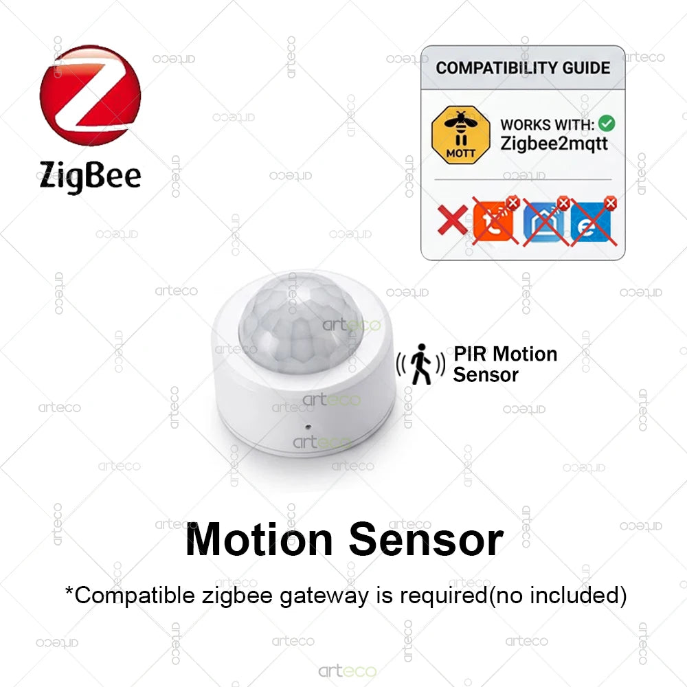 Zigbee 3.0 Smart PIR Motion Sensor Human Body Movement Infrared Detector Illuminance Vibration Sensor,for Home Assistant Z2MQTT