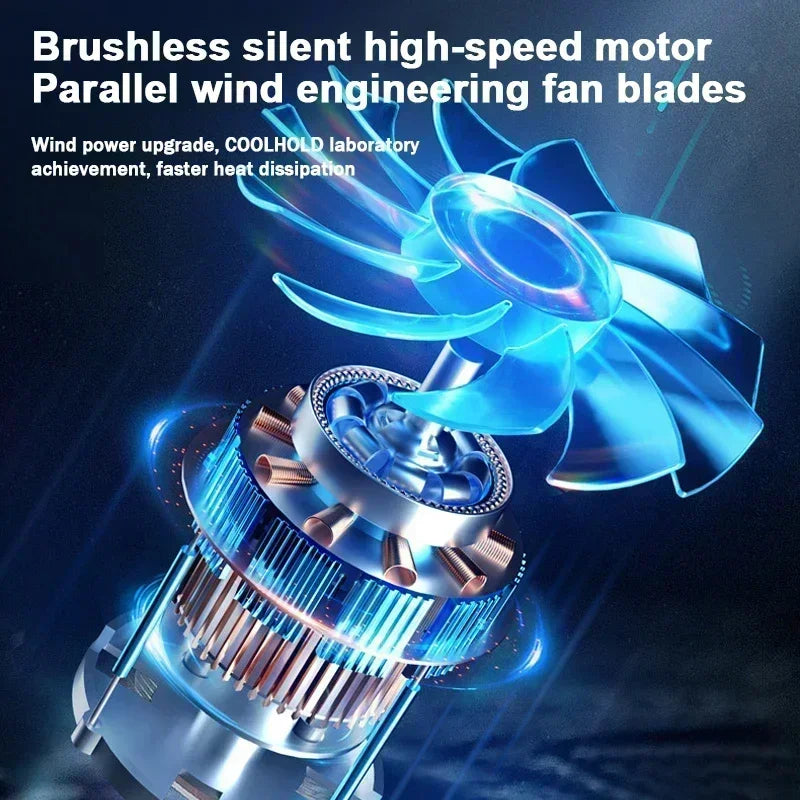 RGB Colorful Light Air Cooled Fans Laptop Cooling Pad Notebook Cooler High-speed Cooling Radiator Computer Cool Heat Dissipation