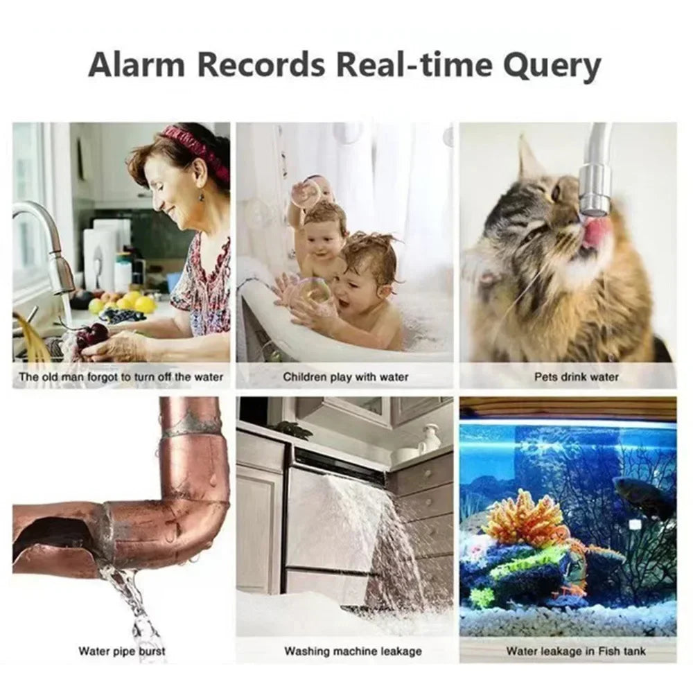 Water Leak Sensor ZigBee Tuya Leak Detector Smart Home Flood Water Leakage Detector Alarm Overflow Security Need Zigbee Gateway