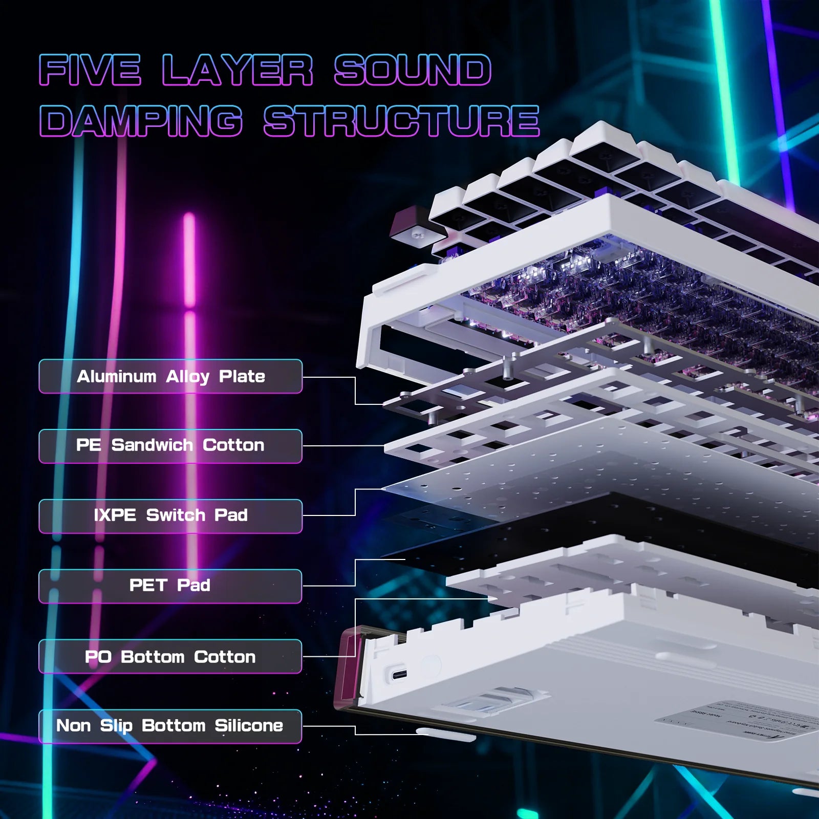 ATTACK SHARK R85HE Wired 75% Hall Effect Rapid Trigger Mechanical RGB Gaming Keyboard 8K Polling,0.05mm RT Accuracy