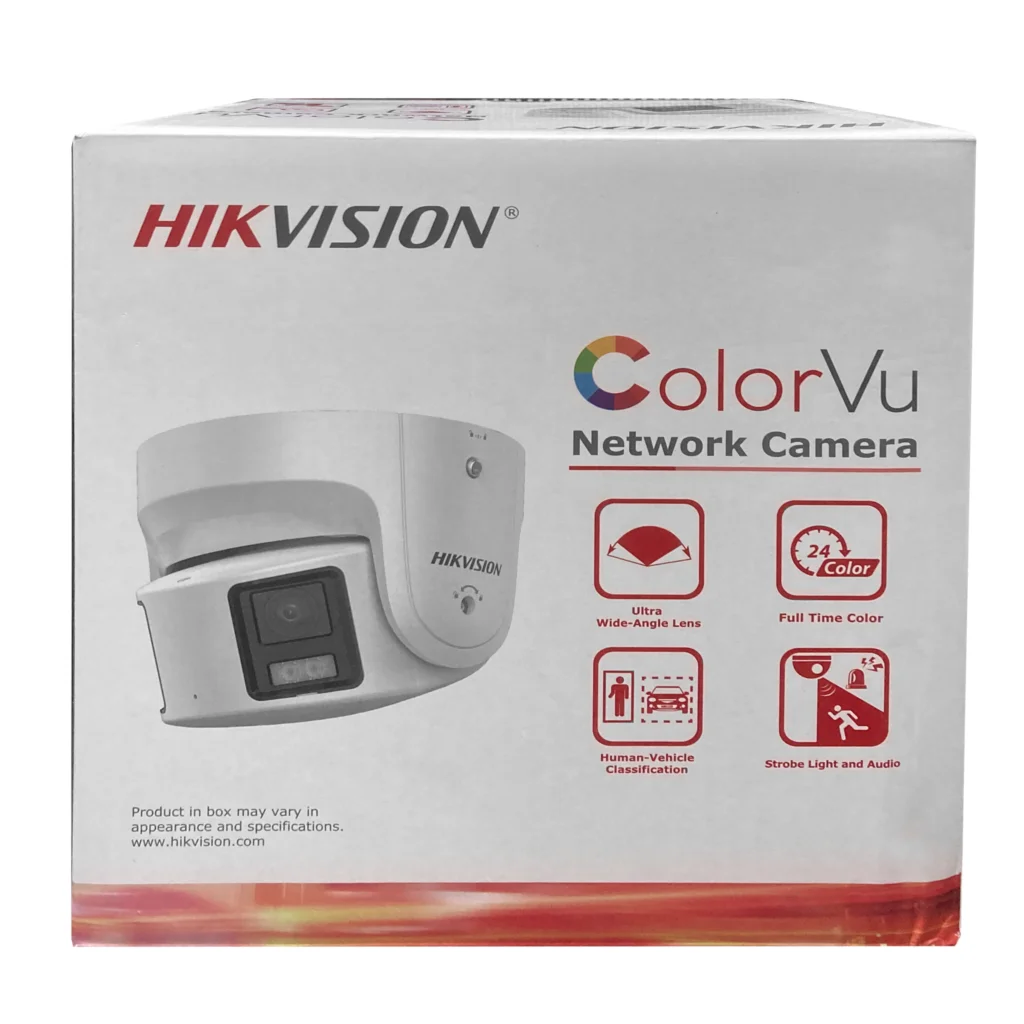 Hikvision 8MP Panoramic ColorVu Turret IP Camera DS-2CD2387G2P-LSU/SL 4K Security Double Lens Color Night Built-in Mic Speaker