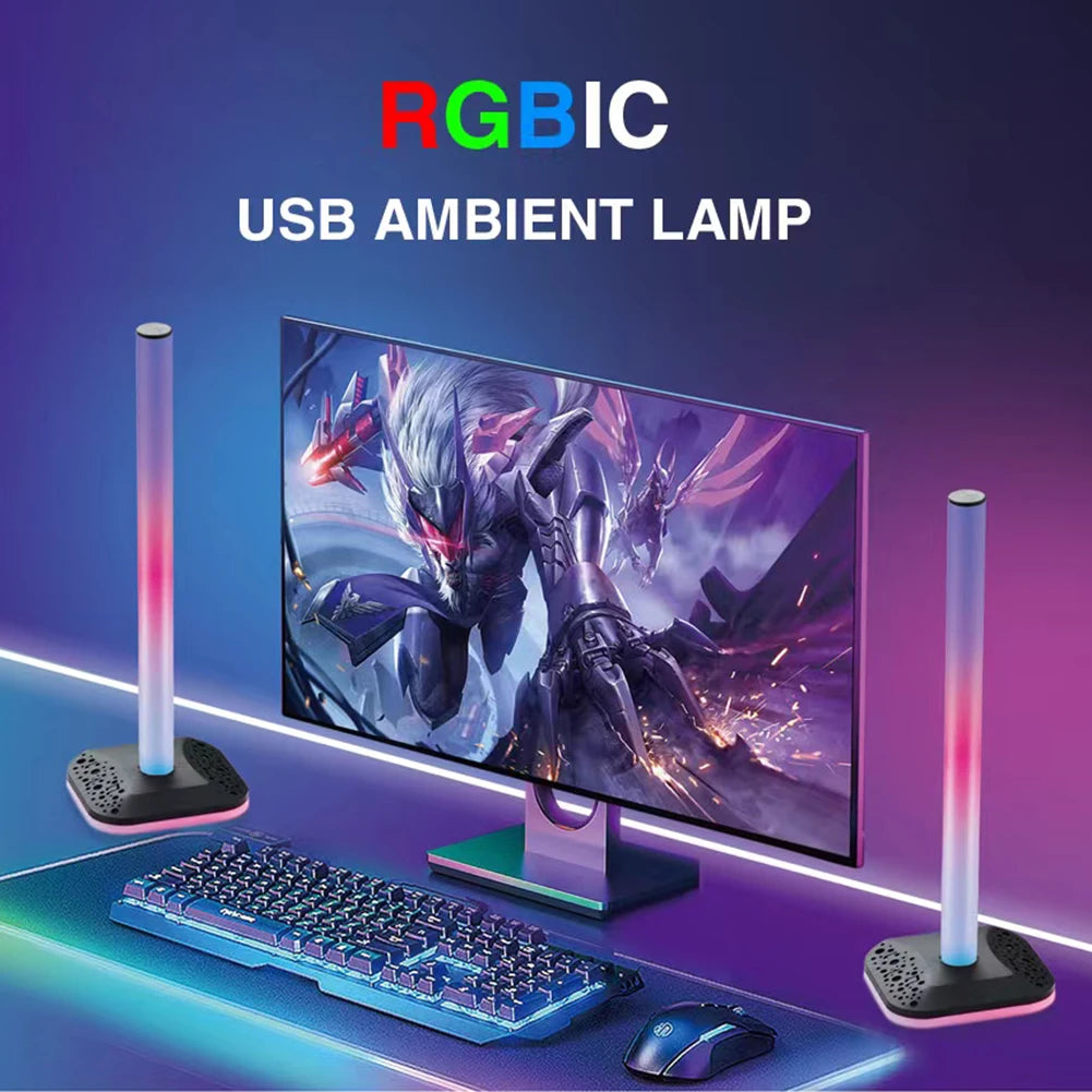 RGB Light Desktop Headphone Stand Anti Scratch Universal Earphone Holder Display Shelf PC Accessories Brightness Adjustable
