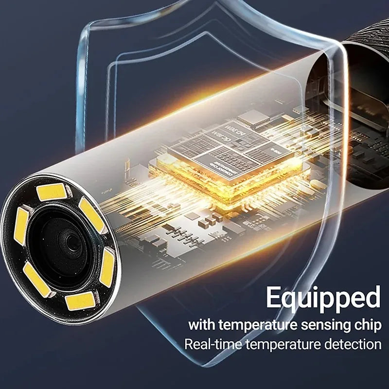 360 ° rotating dual-lens endoscope, 3.9/6.0MM 5-inch IPS endoscope inspection camera, automotive mechanical industrial endoscope