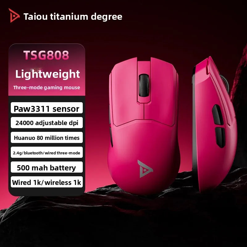 Taidu 808 Talon 3395 Wireless Tri-mode Gaming Mouse, Lightweight, for E-sports, PC & Office, Delta