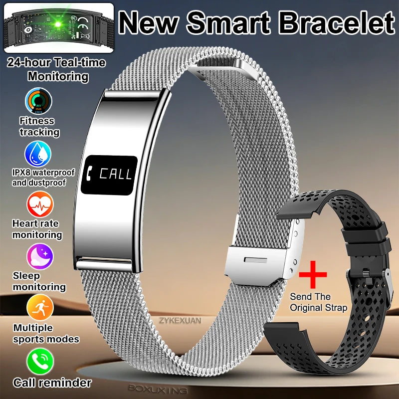 New Smart Bracelet Men Fitness Tracker IPX8 Waterproof Heart Rate Sleep Monitor Outdoors Sports Smartwatch Band For Android IOS