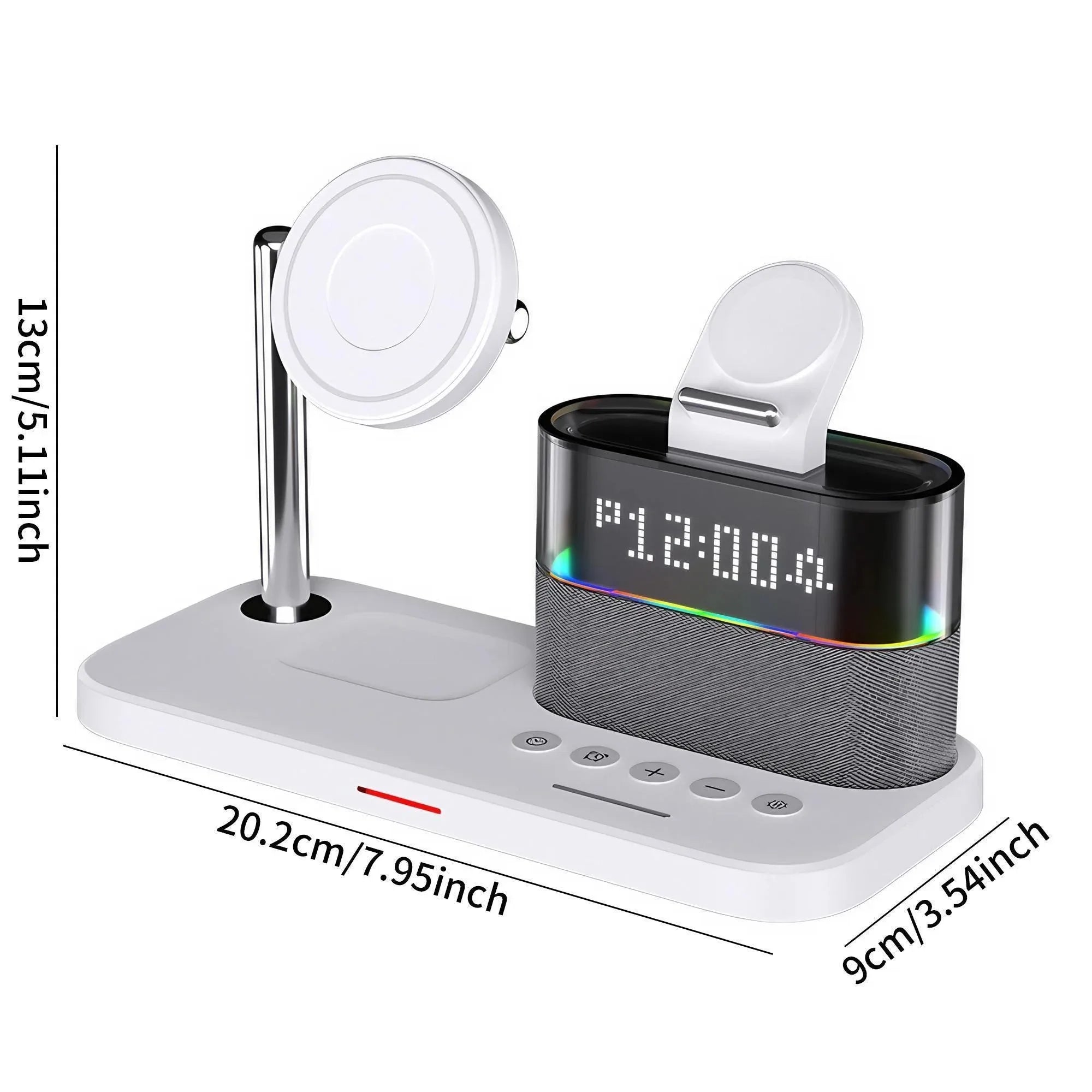 Wireless Charging Station Magnetic Stand for Series 17 16 15 14 13 12 iWatch Ultra 8 7 6 5 and Wireless Earbuds Pro 2 3