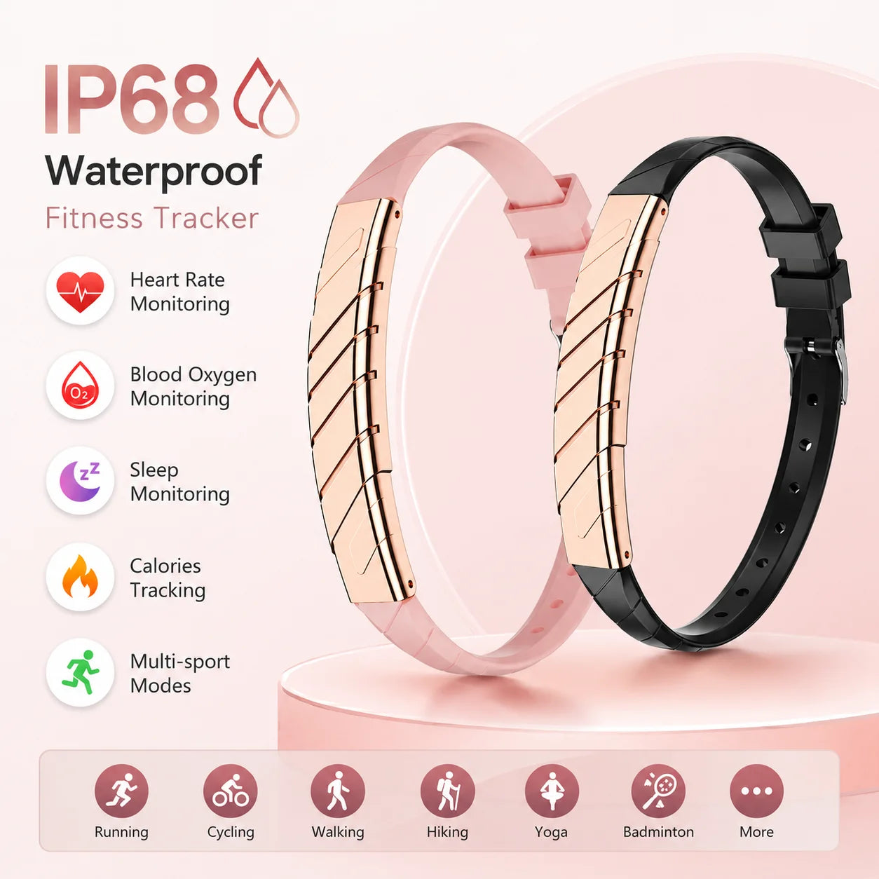 LIGE Fashion Smart Bracelet Health Heart Rate Sleep Monitor Sports Fitness Tracker Call reminder Men Women Smart Wristband Gift