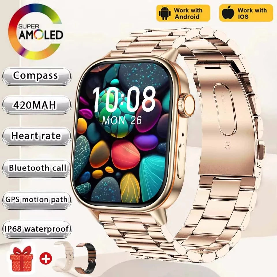 2026New Multifunctional SmartWatch Women Gift Built-in GPS Bluetooth Call Music Fitness Sports Bracelet Sleep Monitor watch Lady
