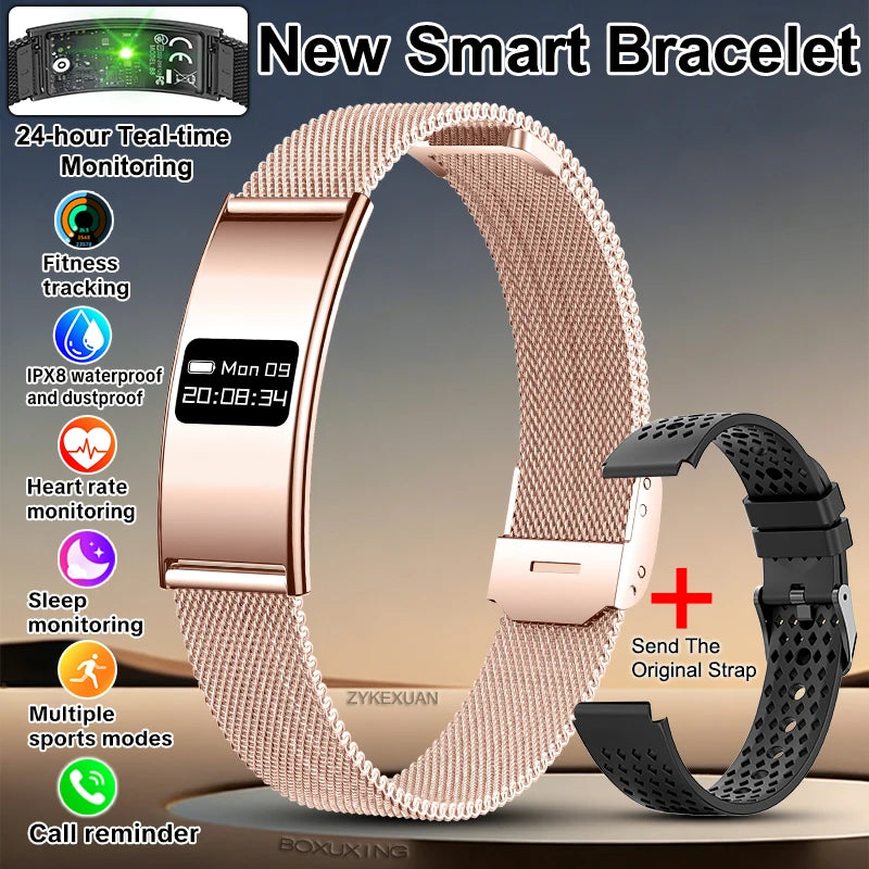 New Smart Bracelet Men Fitness Tracker IPX8 Waterproof Heart Rate Sleep Monitor Outdoors Sports Smartwatch Band For Android IOS