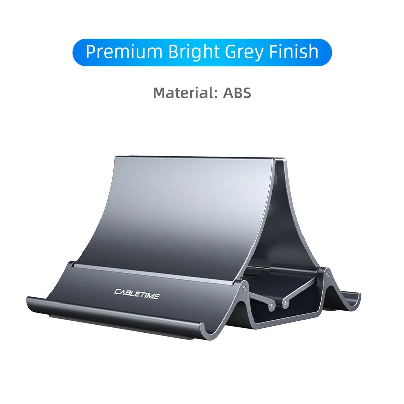 CABLETIME Vertical Laptop Stand Heat Dissipation Non-slip Silicone Gravity Holder for MacBook Surface iPad Tablet Stand C418