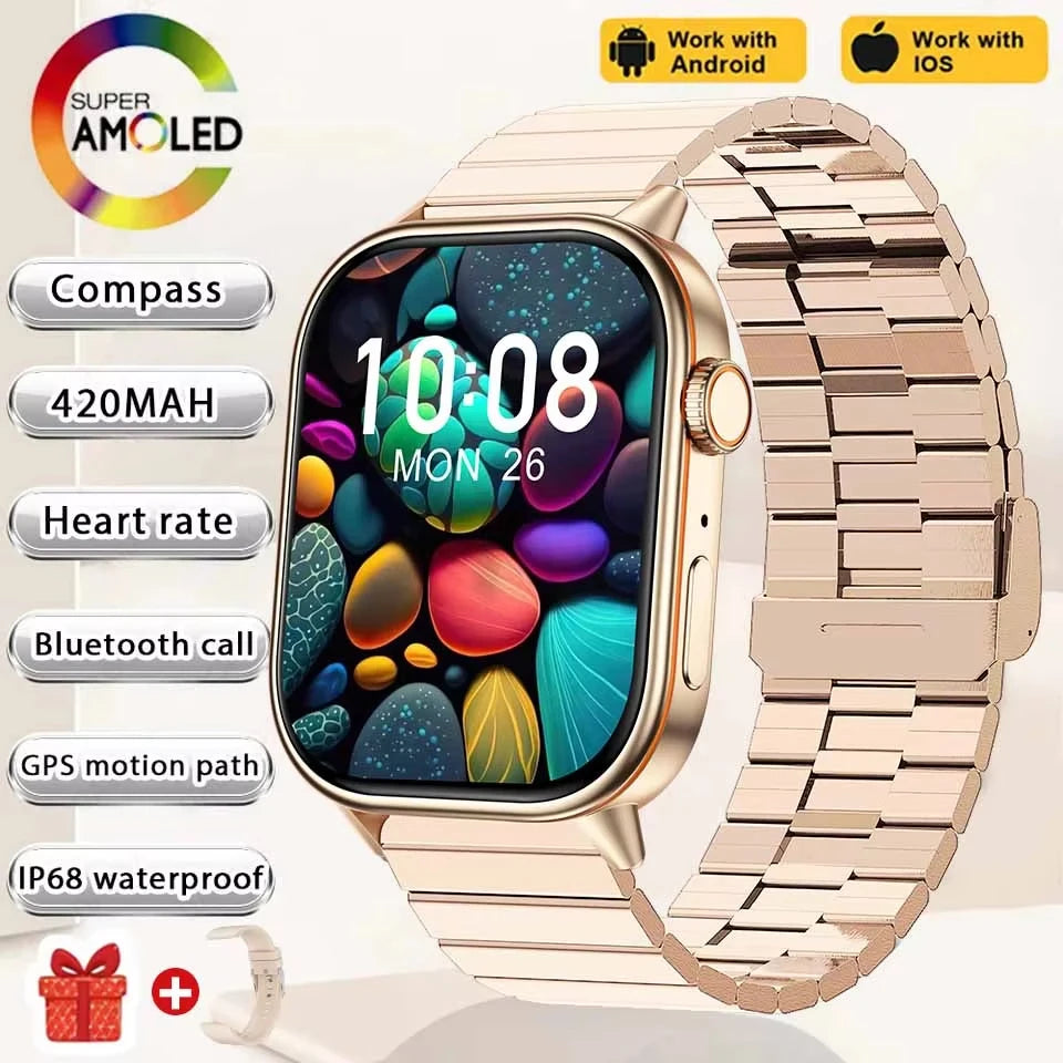 2026New Multifunctional SmartWatch Women Gift Built-in GPS Bluetooth Call Music Fitness Sports Bracelet Sleep Monitor watch Lady