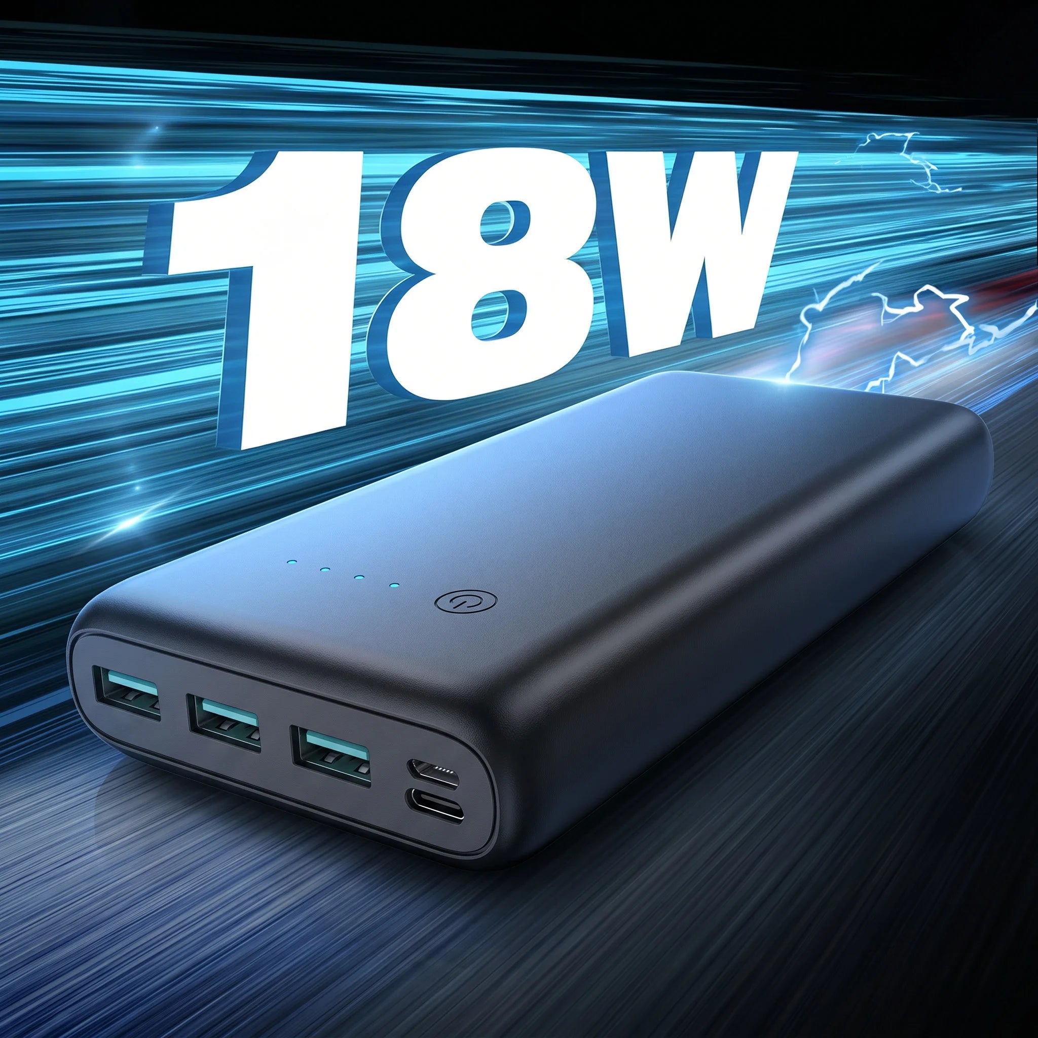 18W Fast Charging Portable Charger 36800mAh Power Bank 4 Outputs 2 Inputs USB C External Battery Pack Travel Essentials For iPhone 17 16 15 14 13 Pro Max Samsung Galaxy S26 S25 S24 Ultra Google Pixel LG Cell Phone