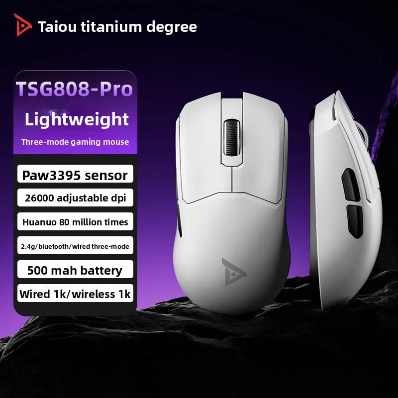 Taidu 808 Talon 3395 Wireless Tri-mode Gaming Mouse, Lightweight, for E-sports, PC & Office, Delta