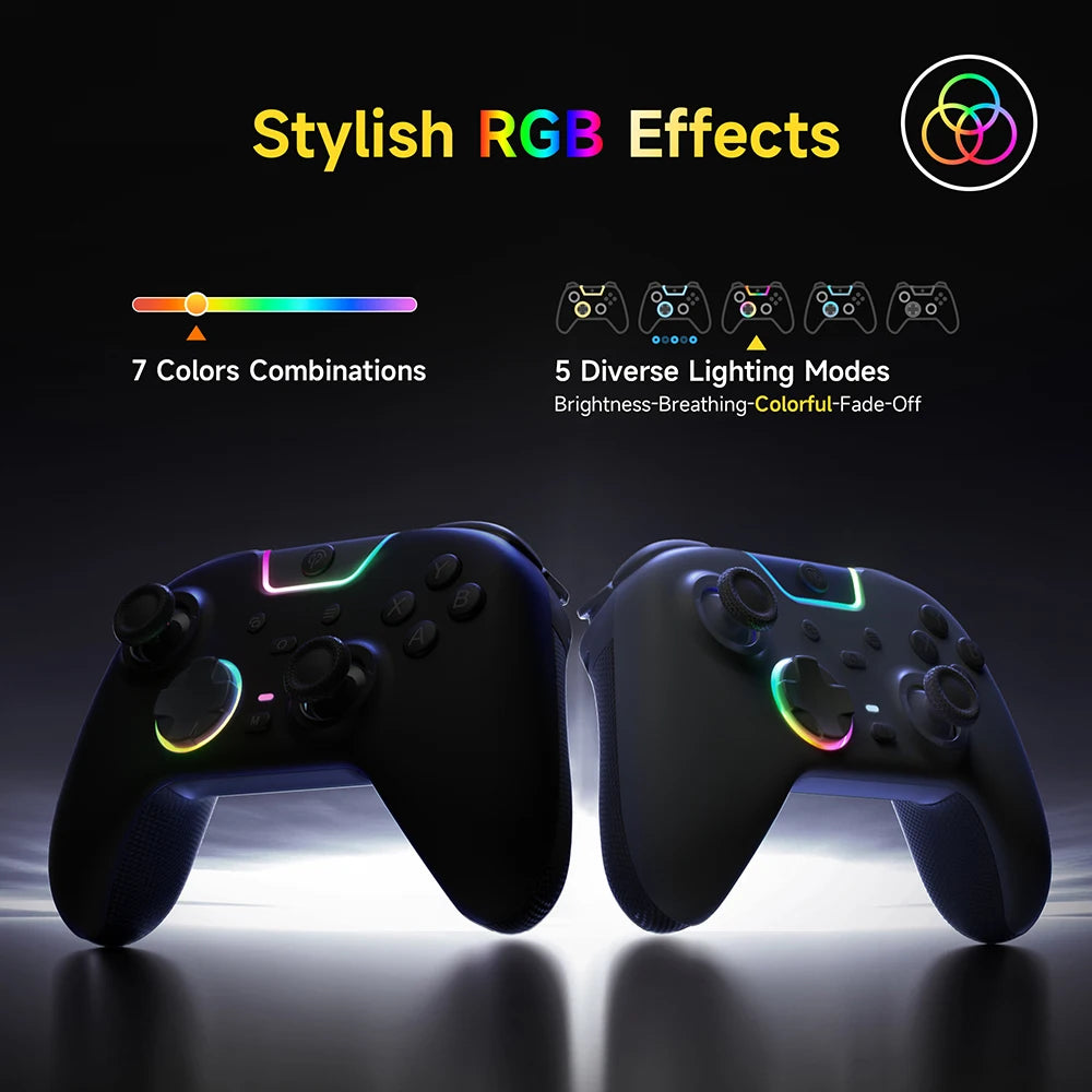 EasySMX X05 Pro Impulse Triggers Controller Compatible with PC/Switch/Android/iOS Phone/TV/Steam, Mute Button, Rumble Motors