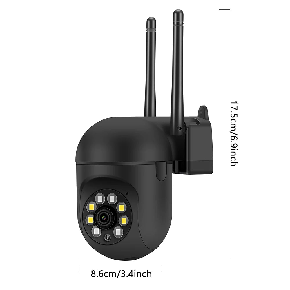 Indoor PTZ Camera 1080P Dual Band 2.4G/5G WiFi Full Color Night Vision Two Way Audio AI Motion Detection Home Security Cam