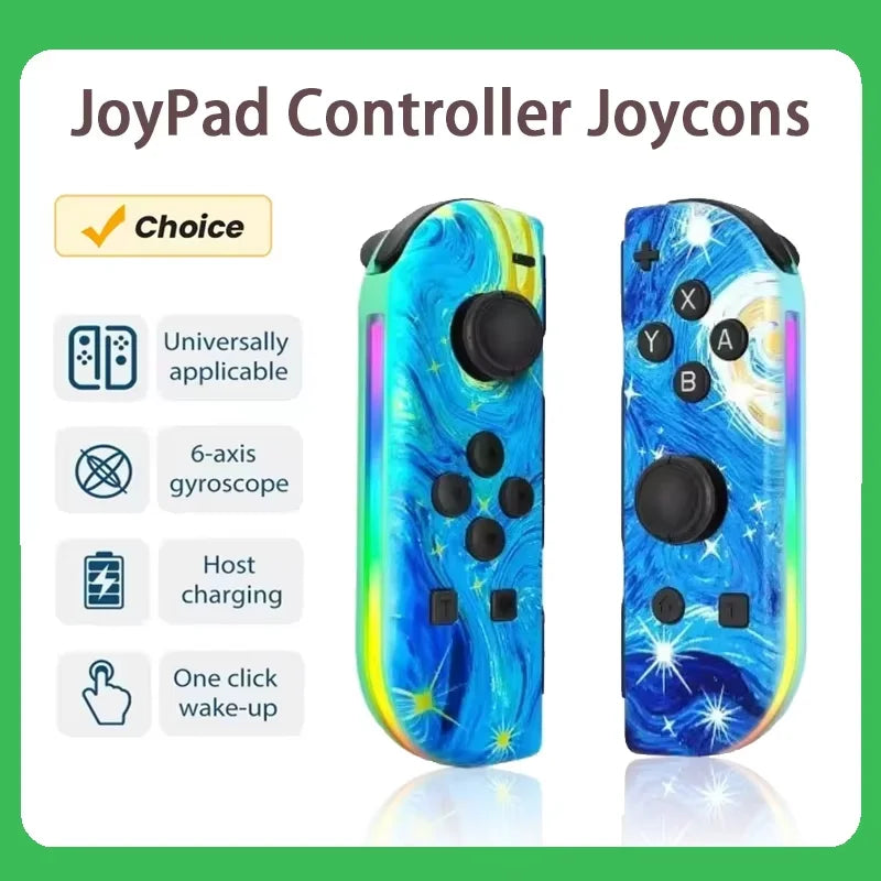 RGB Wireless Controllers for Nintendo Switch / OLED / Lite