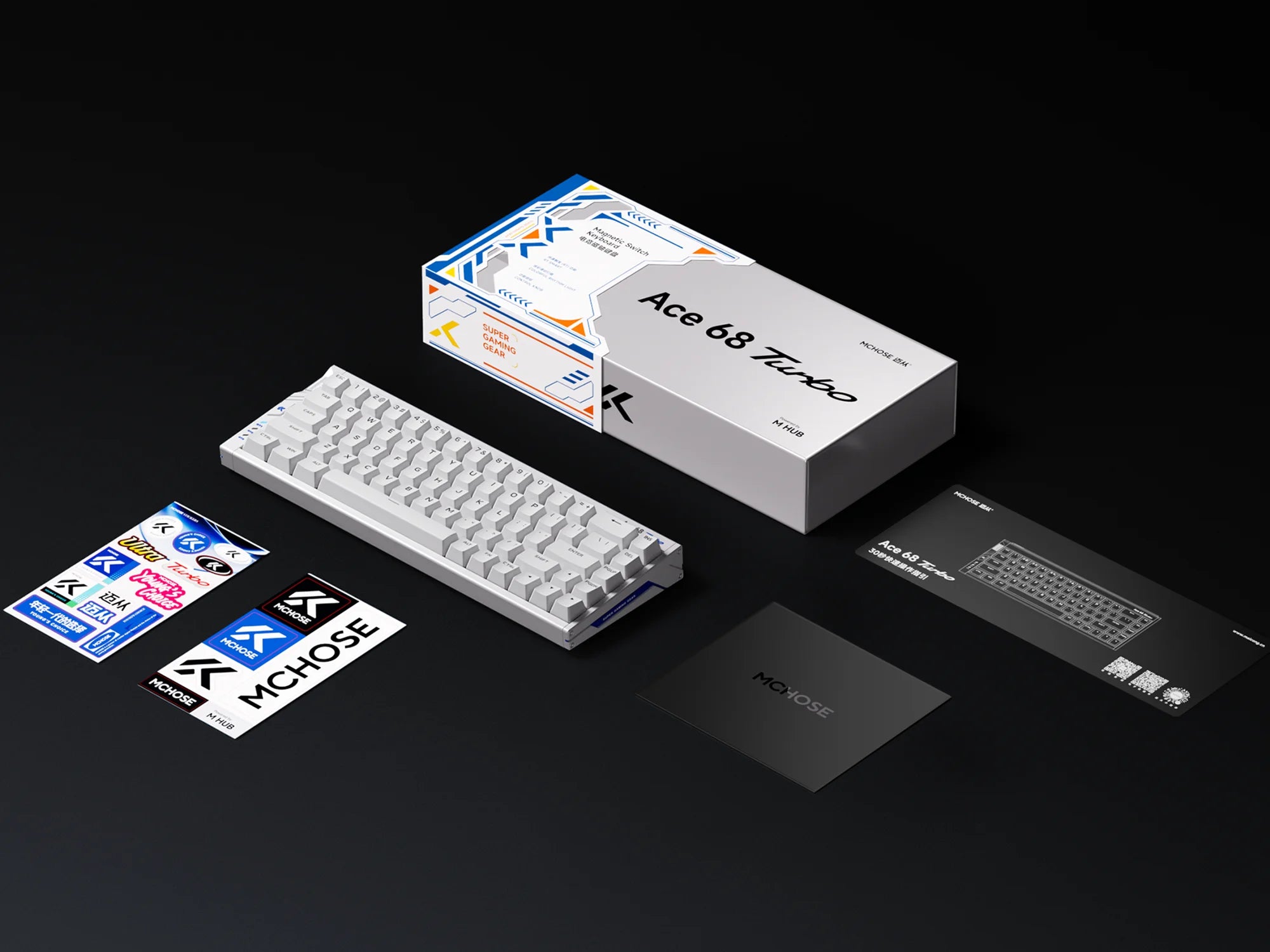 MCHOSE Ace 68 Turbo Full-aluminum Esports Hall Effect Keyboard RT 0.001–3.4mm Latency 0.06ms/0.08ms Polling 8k/16kHz Wired